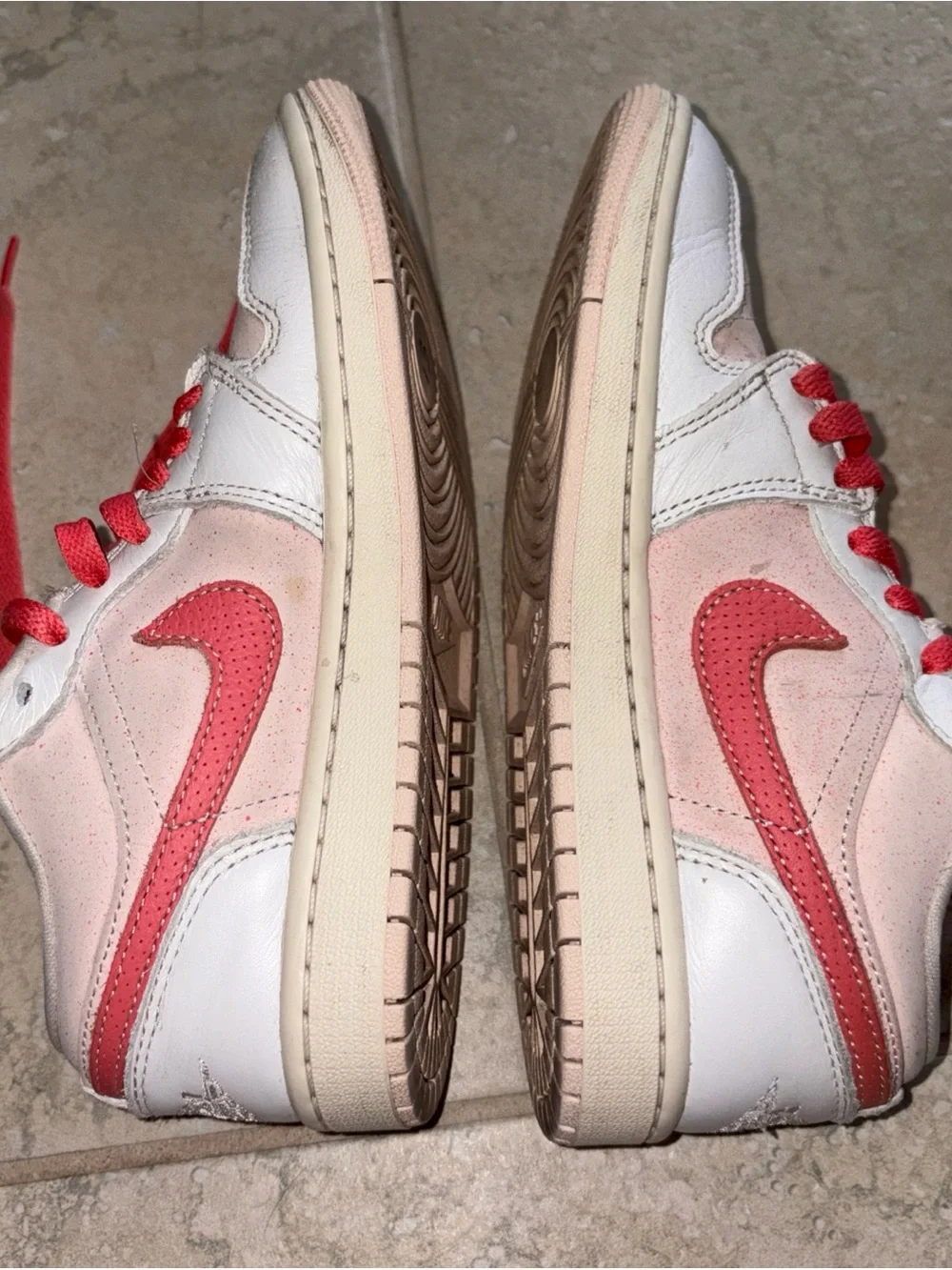Nike Low Top Sneakers in Pink & Red Accents